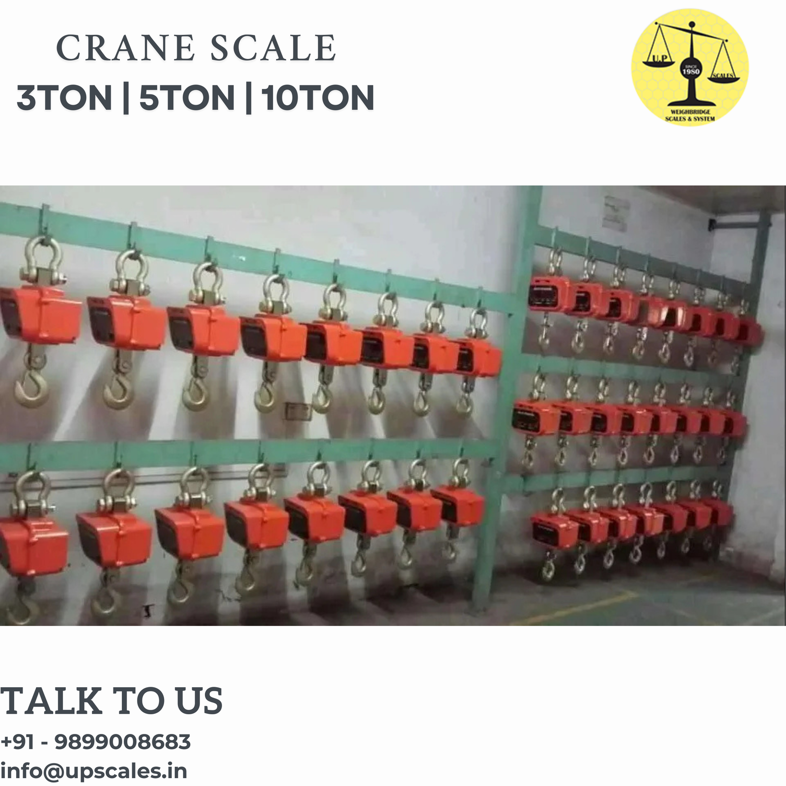 UP Scales Crane Scales - Government Approved, Legal for Trade | 1Ton to 100Ton