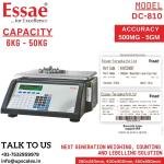 15kg/1gm Essae DC-810 Label Printing Scale Counting and Check Weighing Scale with an Integrated Barcode Label Printer | Capacity 15kg and Accuracy 1gm | UP Scales
