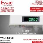 1000kg/200gm Essae Platform Industrial Weighing Scale DS-215HD Dual Display Model | Essae Heavy Duty Digital Weighing Scale Capacity 1000kg and Readability 200gm | Platform Size 700x800mm
