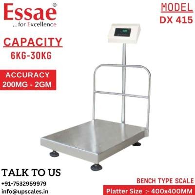 6kg/500mg Essae Bench Type Digital Weighing Scale DX-415 | Essae Industrial Digital Weighing Scale Capacity 6kg and Readability 500mg | Platform Size 400x400mm