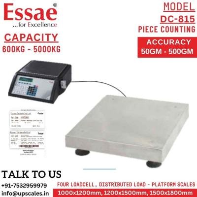 600kg/50gm Essae DC-815 Label Printing Scale Counting and Check Weighing Scale with an Integrated Barcode Label Printer | Capacity 600kg and Accuracy 50gm | Platform Size 1200x1500mm