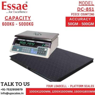 5000kg/500gm Essae DC-851N Platform Piece Counting Weighing Scale Capacity 5000kg and Accuracy 500gm | Platform Size 1500x1800mm | Four Load Cell Piece Counting Platform