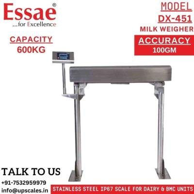 600kg/100gm Essae DX-451 Milk Weigher Machine Capacity 600kg and Accuracy 100gm | Fully Stainless Steel Construction