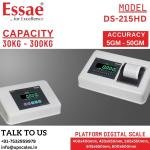 200kg/20gm Essae Platform Industrial Weighing Scale DS-215HD Dual Display Model | Essae Heavy Duty Digital Weighing Scale Capacity 200kg and Readability 20gm | Platform Size 505x650mm
