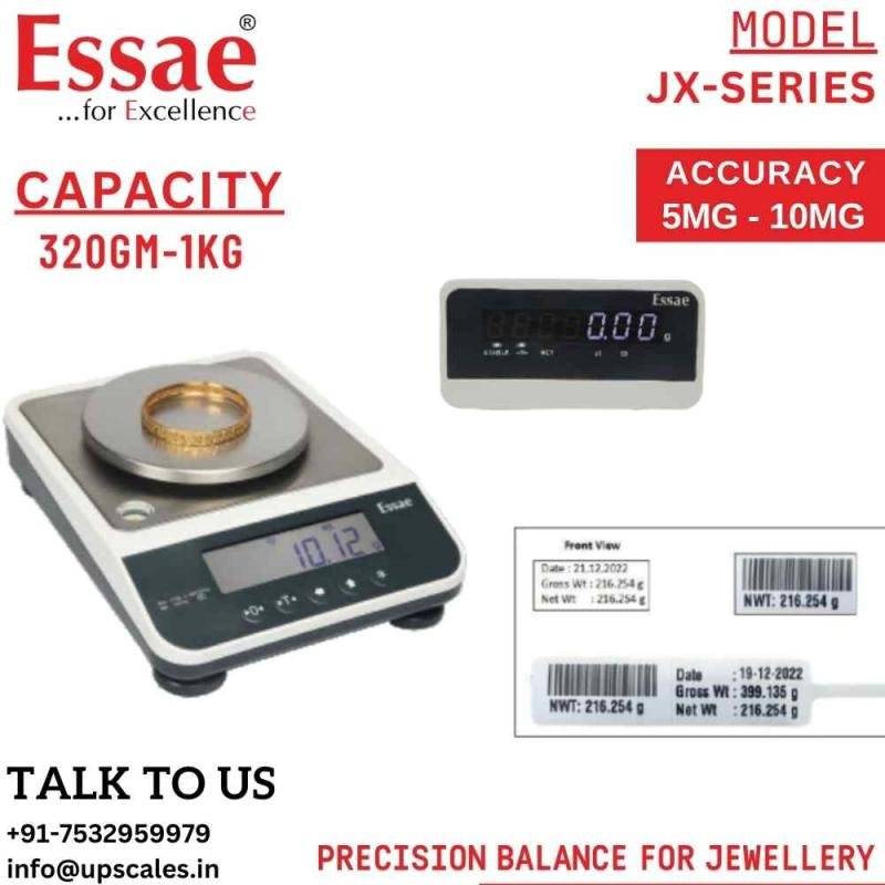 320gm/5mg Essae Best Jewellery Weighing Machine JX Series | Jewellery Weighing Balance Capacity 320gm and Accuracy 5mg | UP Scales