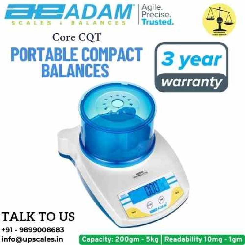200gm/10mg Portable Compact Balances Core CQT by Adam Equipment | Laboratory Accuracy Capacity 200gm and Readability 10mg (0.01gm)