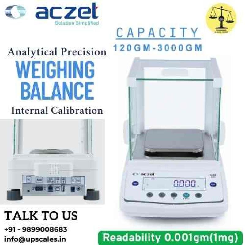 120gm/1mg (0.001gm) Analytical Precision Weighing Balance | Aczet CY-C Series Internal Calibration Capacity 120gm and Accuracy 1mg (0.001gm)
