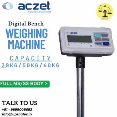 30kg/2gm Aczet Digital Bench Weighing Machine 400x400mm | CTG Series Capacity 30kg and Accuracy 2gm