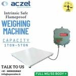 1Ton/200gm Flame Proof Platform Floor Weighing Machine | Flameproof Industrial Scale 1000x1000mm (1x1M) Capacity 1Ton and Accuracy 200gm