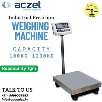 1200kg/20gm Aczet Industrial Precision Weighing Machine | Platform Size 1000x1000MM Capacity 1200kg and Accuracy 20gm