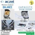 50gm/1mg Aczet Moisture Analyzer | Moisture Analyzer MB Series External Calibration Heating Source IR Halogen Capacity 50gm and Readability 1mg