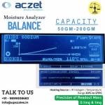50gm/1mg Aczet Moisture Analyzer | Moisture Analyzer MB Series External Calibration Heating Source IR Halogen Capacity 50gm and Readability 1mg