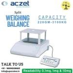 3100gm/10mg Split Weighing Balance | Aczet Split Balance CY-ST Series Capacity 3100gm and Accuracy 10mg