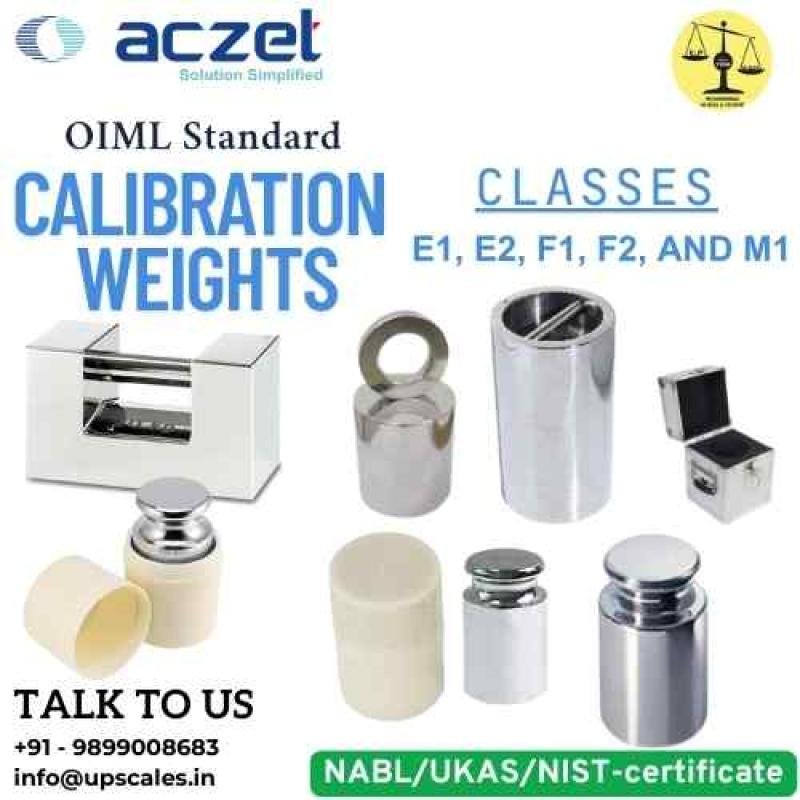 2kg Aczet Standard Calibration Single Weights OIML-R111-1-Standards | Stainless Steel Weight NABL Approved E1 Class, E2 Class, F1 Class, F2 Class, M1 Class