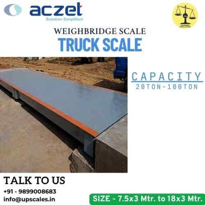 Aczet Weighbridge Scale | Weighbridge or Truck Scale Manufacturer Capacity 20Ton Size 7.5x3 Meter