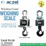 50Ton/20kg Aczet Wireless Crane Weighing Scale | High Temperature Crane Scale Capacity 50Ton and Accuracy 20kg
