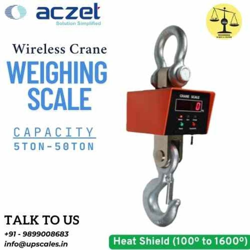 50Ton/20kg Aczet Wireless Crane Weighing Scale | High Temperature Crane Scale Capacity 50Ton and Accuracy 20kg