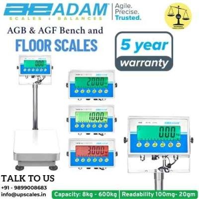 8kg/100mg AGB & AGF Bench and Floor Scales by Adam Equipment | Electronic Scale Capacity 8kg and Accuracy 100mg (0.1gm) | 5 Year Warranty