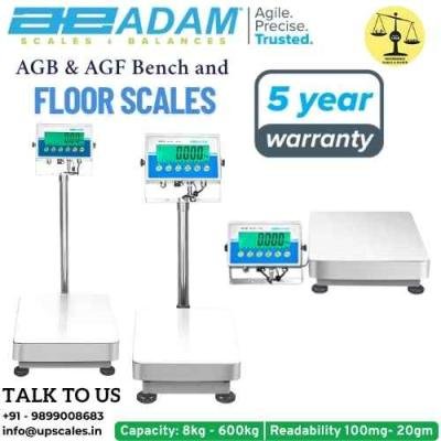 8kg/100mg AGB & AGF Bench and Floor Scales by Adam Equipment | Electronic Scale Capacity 8kg and Accuracy 100mg (0.1gm) | 5 Year Warranty