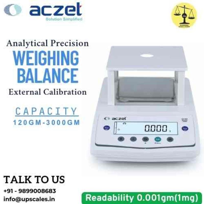 620gm/1mg (0.001gm) Analytical Precision Weighing Balance | Aczet CY-C Series External Calibration Capacity 620gm and Accuracy 1mg (0.001gm)
