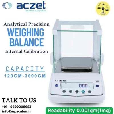1000gm/1mg (0.001gm) Analytical Precision Weighing Balance | Aczet CY-C Series External Calibration Capacity 1000gm and Accuracy 1mg (0.001gm)