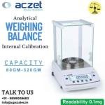 300gm/0.1mg Analytical Weighing Balance | Aczet CY-C Series Internal Calibration Capacity 300gm and Accuracy 0.1mg