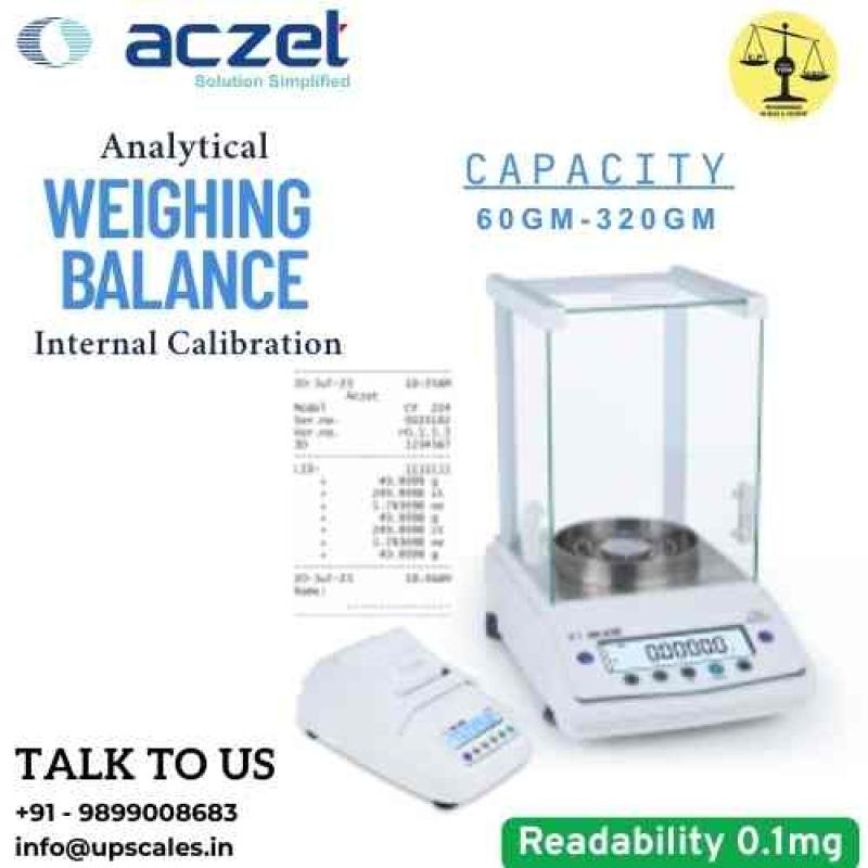 300gm/0.1mg Analytical Weighing Balance | Aczet CY-C Series Internal Calibration Capacity 300gm and Accuracy 0.1mg