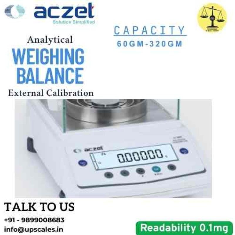 300gm/0.1mg Analytical Weighing Balance | Aczet CY-C Series External Calibration Capacity 300gm and Accuracy 0.1mg
