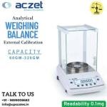 300gm/0.1mg Analytical Weighing Balance | Aczet CY-C Series External Calibration Capacity 300gm and Accuracy 0.1mg