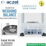 300gm/0.1mg Analytical Weighing Balance | Aczet CY-C Series External Calibration Capacity 300gm and Accuracy 0.1mg