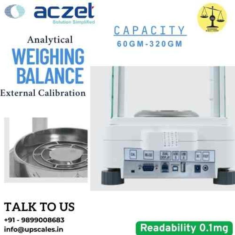 300gm/0.1mg Analytical Weighing Balance | Aczet CY-C Series External Calibration Capacity 300gm and Accuracy 0.1mg