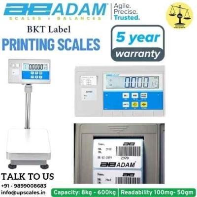 8kg/100mg BKT Label Printing Scales by Adam Equipment | Capacity 8kg and Readability 100mg(0.1gm) With 5 Year Warranty