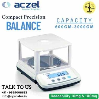 3000gm/100mg Compact Precision Balance | Aczet Compact Precision Balance CG-M Series Capacity 3000gm and Accuracy 100mg (0.1gm)