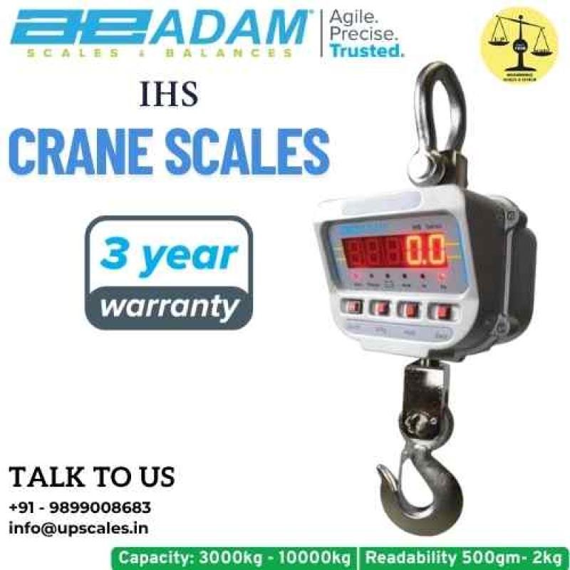 3000kg Crane Scale IHS Series by Adam Equipment | Industrial Crane Scale Capacity 3000kg (3Ton) and Readability 500gm | 3 Year Warranty