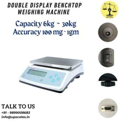 20kg/1gm Double Display Benchtop Weighing Machine | High Precision Capacity 20kg and Accuracy 1gm