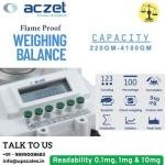 320gm/1mg Flame Proof Laboratory Weighing Balance | Aczet Flame Proof Laboratory Balance CY-FC Series External Calibration Capacity 320gm and Readability 1mg (0.001gm)