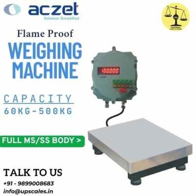 500kg/50gm Flame Proof Platform Weighing Machine | Flameproof Industrial Scale 600x600mm Capacity 500kg and Accuracy 50gm