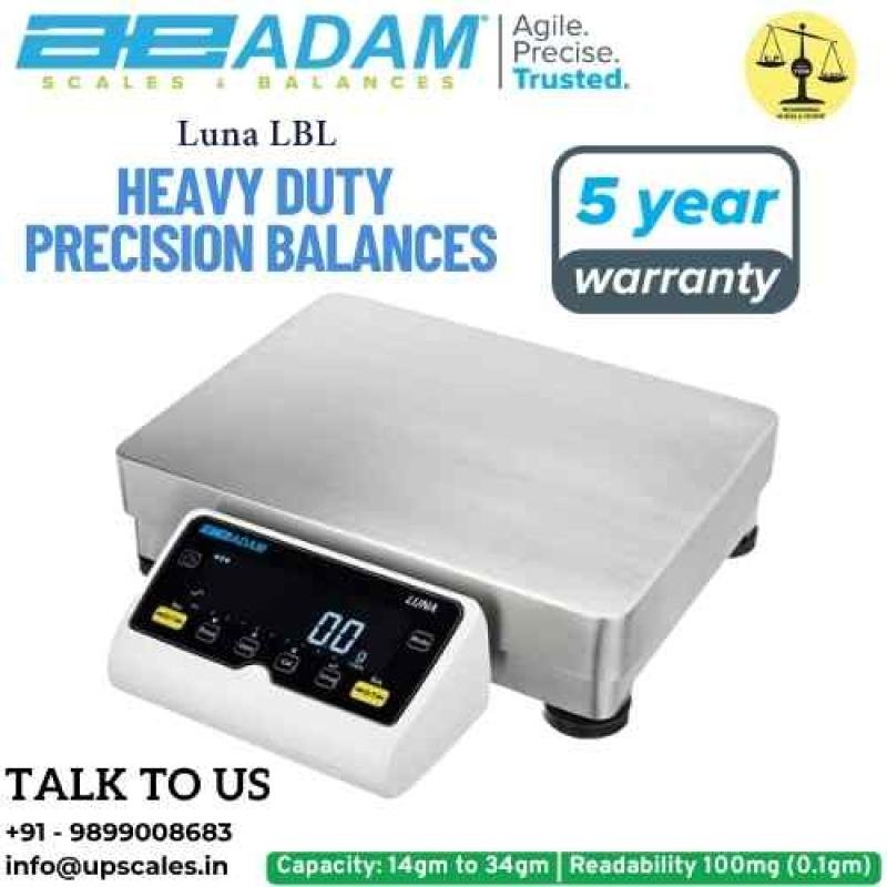 14kg/100mg Heavy Duty Precision Balances Luna LBL | Heavy Duty Electronic Scale Capacity 14kg and Readability 100mg (0.1gm) | Platform Size 400x300mm by Adam Equipment