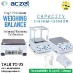 10000gm/100mg High Precision Weighing Balance | Aczet High Precision Balance CY-C Series Internal/External Calibration Capacity 10000gm and Accuracy 100mg