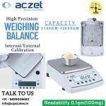10000gm/100mg High Precision Weighing Balance | Aczet High Precision Balance CY-C Series Internal/External Calibration Capacity 10000gm and Accuracy 100mg