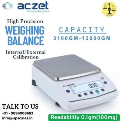 10000gm/100mg High Precision Weighing Balance | Aczet High Precision Balance CY-C Series Internal/External Calibration Capacity 10000gm and Accuracy 100mg