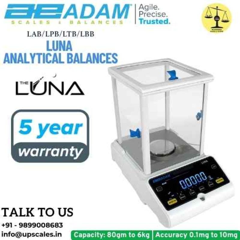 820gm/1mg Luna Analytical And Precision Balances Adam Equipment | Analytical Precision Balances Capacity 820gm and Readability 1mg (0.001gm)
