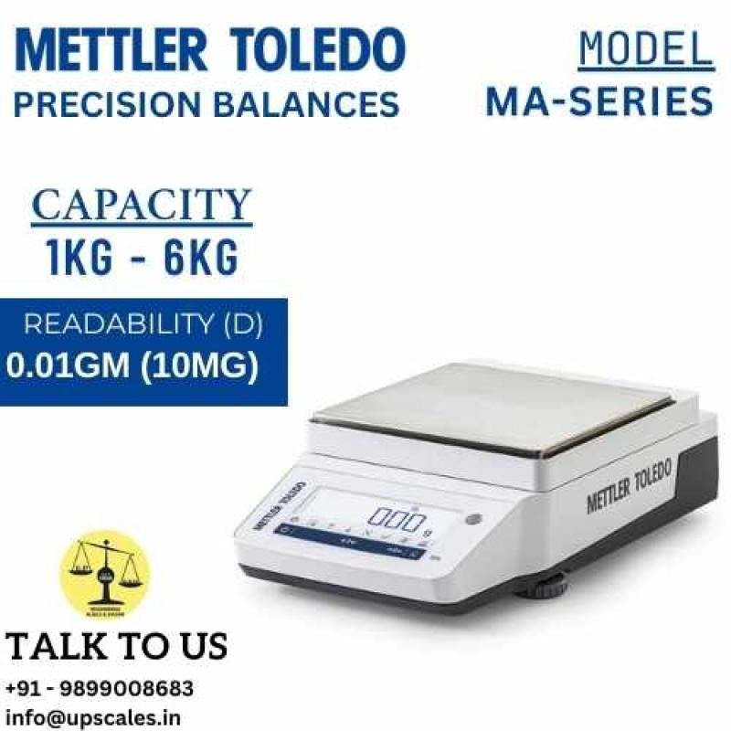 6.2kg/10mg METTLER TOLEDO MA Series Precision Balances | Laboratory Precision Balances Capacity 6200gm(6.2kg) and Readability 10mg(0.01gm)