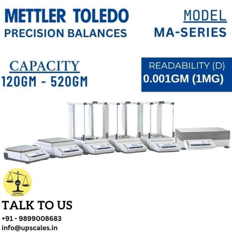 220gm/1mg METTLER TOLEDO MA Series Precision Balances | Laboratory Precision Balances Capacity 220gm and Readability 1mg(0.001gm)
