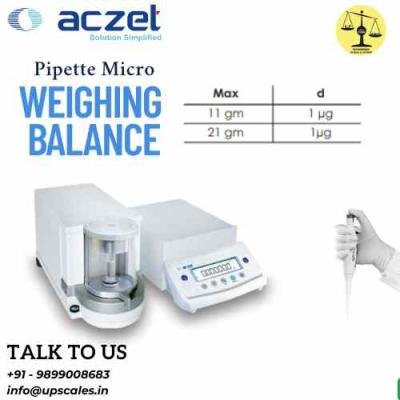 11gm/1µg Pipette Micro Weighing Balance | Aczet Pipette Micro CM-P Series Weighing Balance Capacity 11gm and Accuracy 1µg
