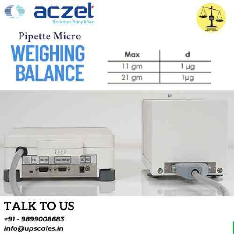 21gm/1µg Pipette Micro Weighing Balance | Aczet Pipette Micro CM-P Series Weighing Balance Capacity 21gm and Accuracy 1µg