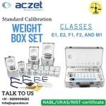 1mg to 500mg Standard Calibration Weight Box Aczet OIML - R111 Standards Calibrated by NPL/RRSL or NABL Accredited