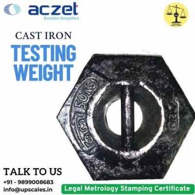 20kg Aczet Cast Iron Test Weight | Cast Iron Weight certified with a Legal Metrology Stamping Certificate