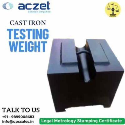 50kg Aczet Cast Iron Test Weight | Cast Iron Weight certified with a Legal Metrology Stamping Certificate
