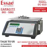 30kg/2gm Essae DC-810 Label Printing Scale Counting and Check Weighing Scale with an Integrated Barcode Label Printer | Capacity 30kg and Accuracy 2gm | UP Scales